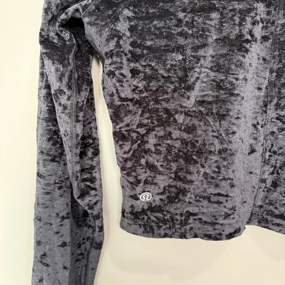 Lululemon All Aligned Mock Neck Top in Crushed Velvet‎ Size 10 W3EBTS